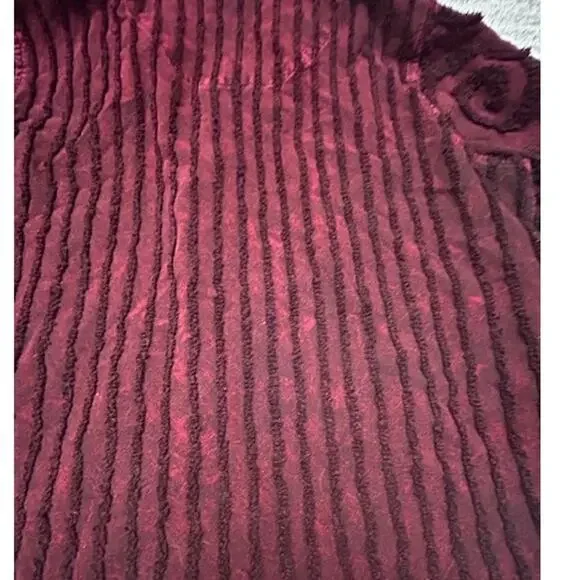 Produce Company Red Acid Wash 100% Cotton Embroidered Shirt Shacket Size S - Picture 6 of 7